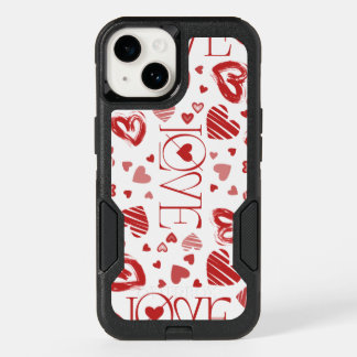 Love With Hearts OtterBox iPhone 14 Case