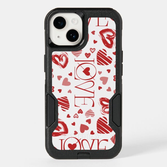 Love With Hearts  Otterbox iPhone Case (Back)