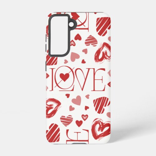 Love With Hearts  Samsung Galaxy S21 Case