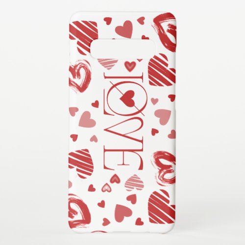 Love With Hearts  Samsung Galaxy S10 Case