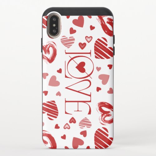 Love With Hearts  iPhone XS Max Slider Case