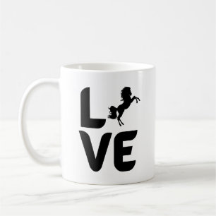 Love with Horse as the "O" Coffee Mug
