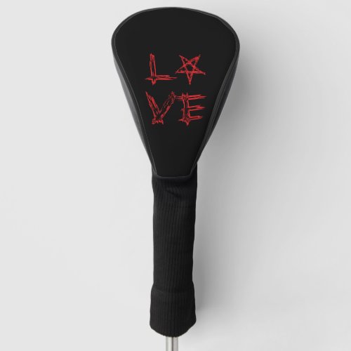 LOVE with Pentagram Golf Head Cover