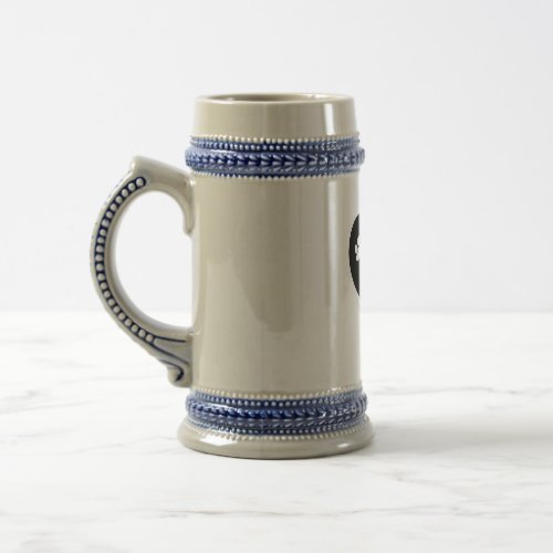 Love with pet footprint with paw and heart symbol  beer stein