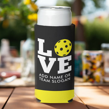Love With Pickle Ball For The O - Pickleball Seltzer Can Cooler by MyRazzleDazzle at Zazzle