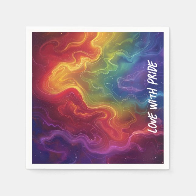 Love with Pride Digital Art Napkins (Front)