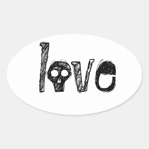 love with skulls  Stickers