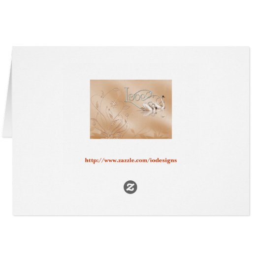 Love with swans and diamond (Back Horizontal)