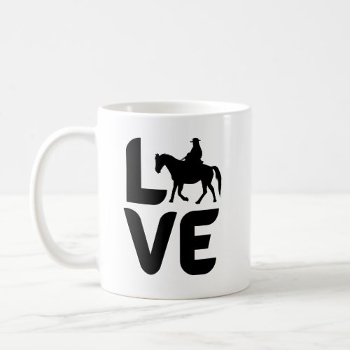 Love with Western Horse as the O Coffee Mug