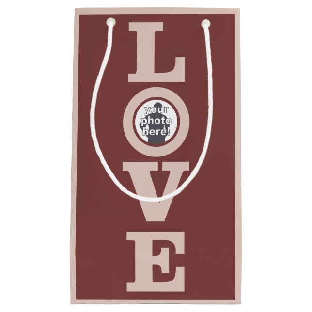 LOVE with YOUR PHOTO custom gift bags (Front)
