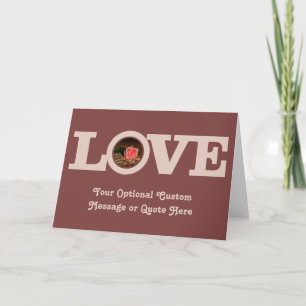 LOVE with YOUR PHOTO custom greeting card