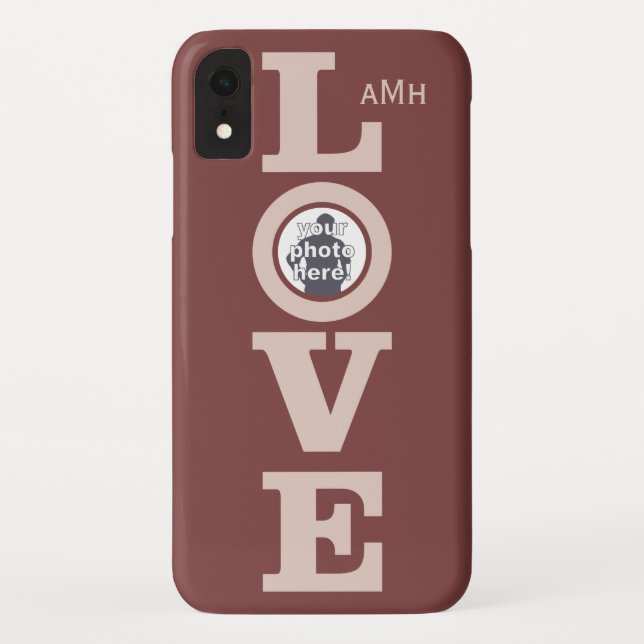 LOVE with YOUR PHOTO custom monogram cases (Back)