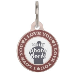 LOVE with YOUR PHOTO custom pet tags