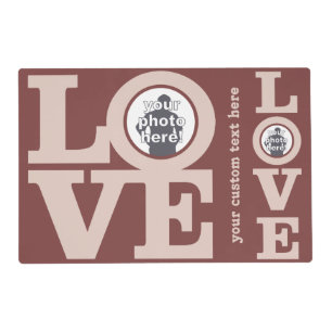 LOVE with YOUR PHOTO custom placemats