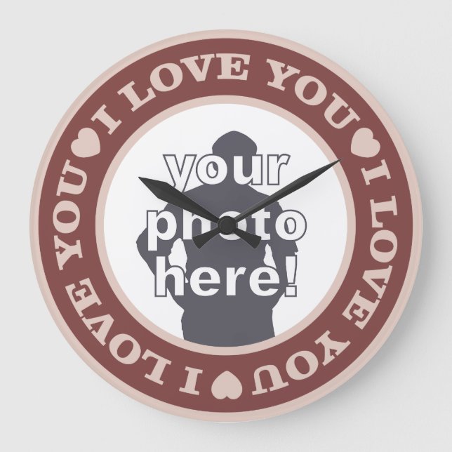 LOVE with YOUR PHOTO custom wall clock (Front)