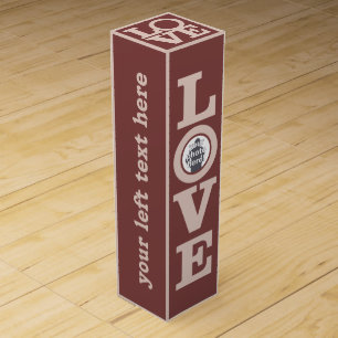 LOVE with YOUR PHOTO custom wine gift box