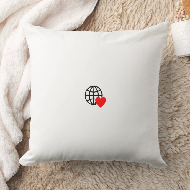 Love Without Borders  Throw Pillow (Blanket)