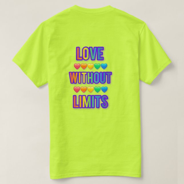 love without limits romantic quote love typT-Shirt T-Shirt (Design Back)