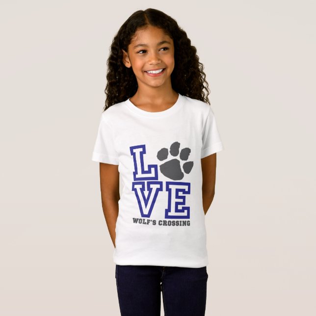 LOVE Wolf's Crossing Girls T-Shirt (Front Full)