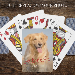 Love Wonderful Dog Photo Personalized  Poker Cards