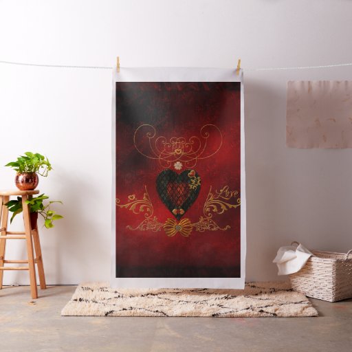 Love, wonderful hearts fabric