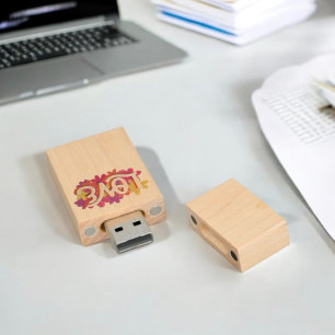 LOVE Wood Flash Drive