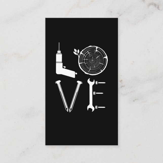Love Woodworking Tools Dad Lumberjack Craftsman Business Card (Front)