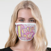Love Word Art Inspirational Custom Face Mask (Worn Her)