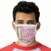 Love Word Art Inspirational Custom Face Mask (Worn Him)