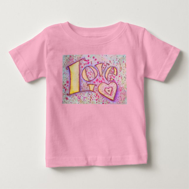 Love Word Art Painting Custom T-Shirt (Front)