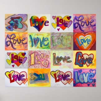 Love Word Artwork Paintings Poster Art Print