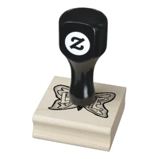Love Word Butterfly Rubber Stamp