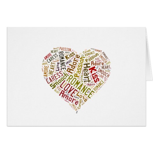 Love Word Cloud Cards (Front Horizontal)