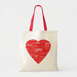 Love word collage bag
