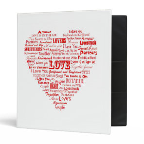 Love word collage binder