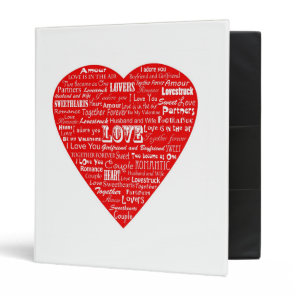 Love word collage binder
