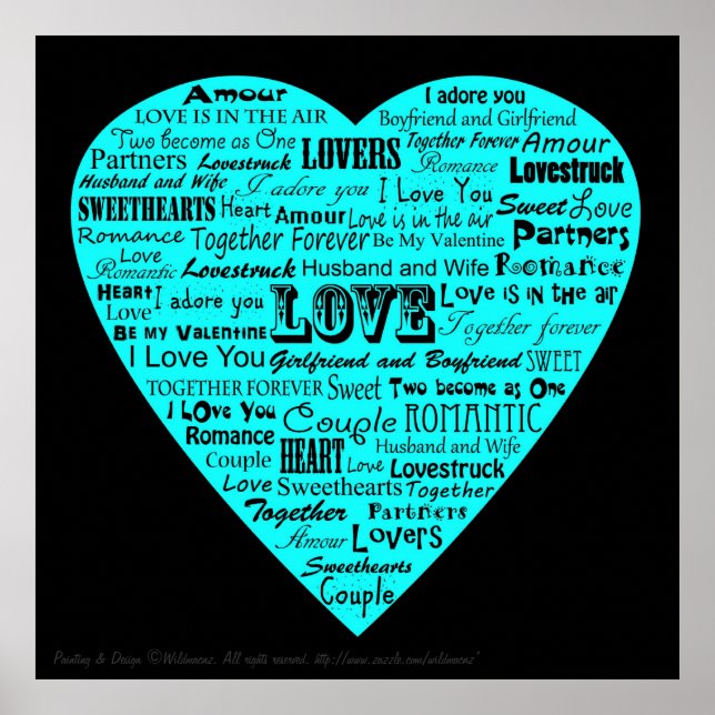 Love word collage poster (Front)