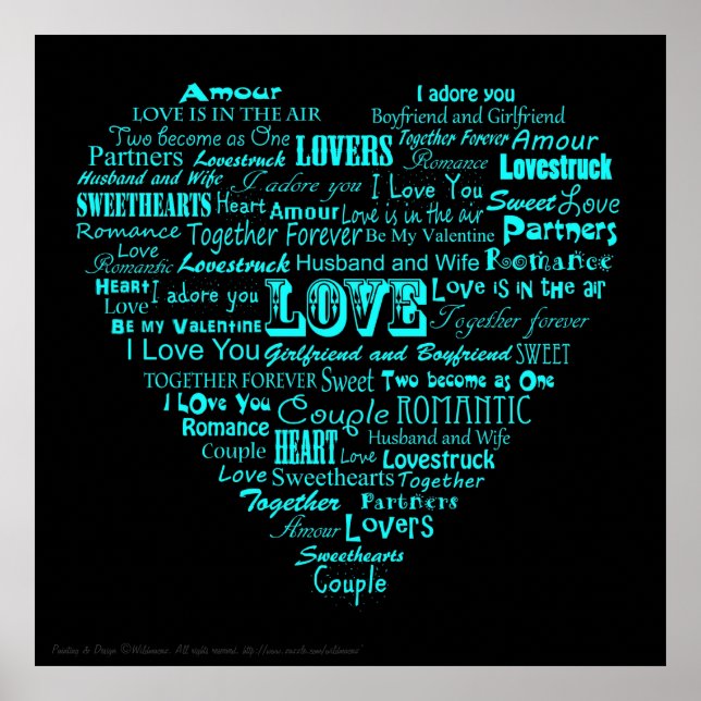 Love word collage poster (Front)