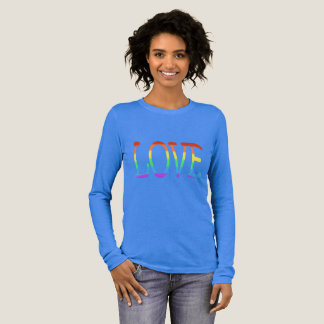 Love Word in Rainbow Colored Letters Tee Shirts