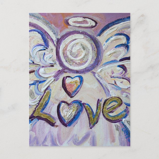 Love Word Inspirational Angel Postcard (Front)