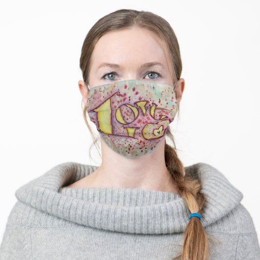Love Word Inspirational Art Custom Face Masks (Worn)