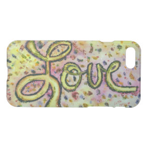 Love Word Inspirational Art Glitter iPhone 7 Case