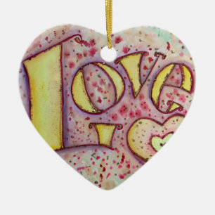 Love Word Inspirational Art Painting Ornament
