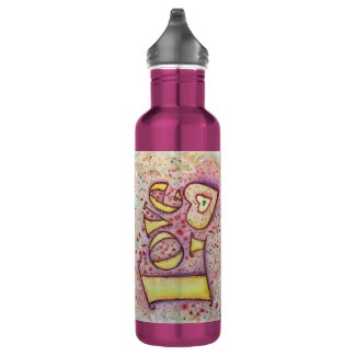Love Word Inspirational Art Painting Water Bottle