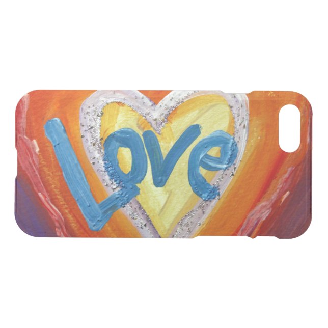 Love Word Inspirational Custom Art iPhone 7 Case (Back Horizontal)