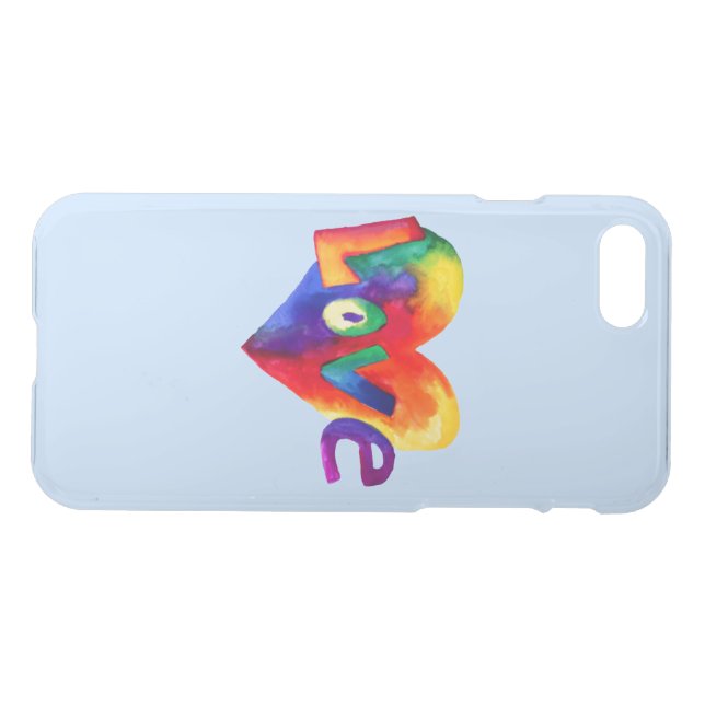 Love Word Rainbow Art iPhone 7 Cases (Back Horizontal)