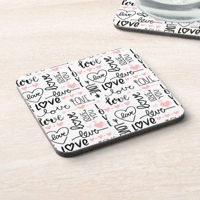 Love Words  Beverage Coaster (Left Side)