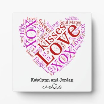 Love Words Heart Plaque by pinkladybugs at Zazzle