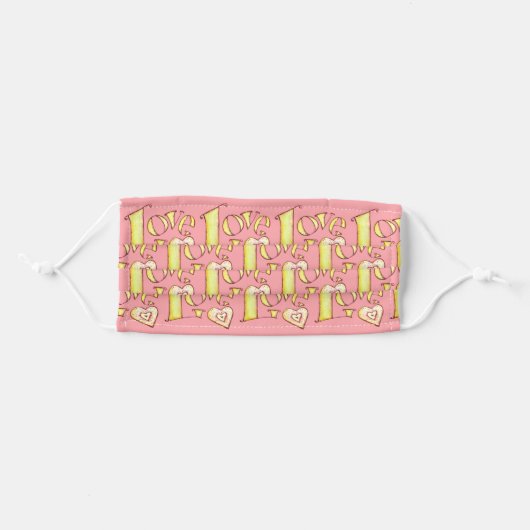Love Words Inspirational Art Custom Face Mask (Front, Folded)