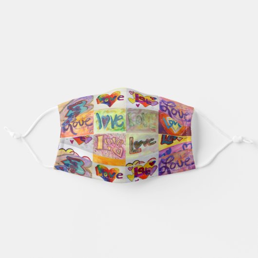 Love Words Inspirational Art Custom Face Masks (Front, Unfolded)